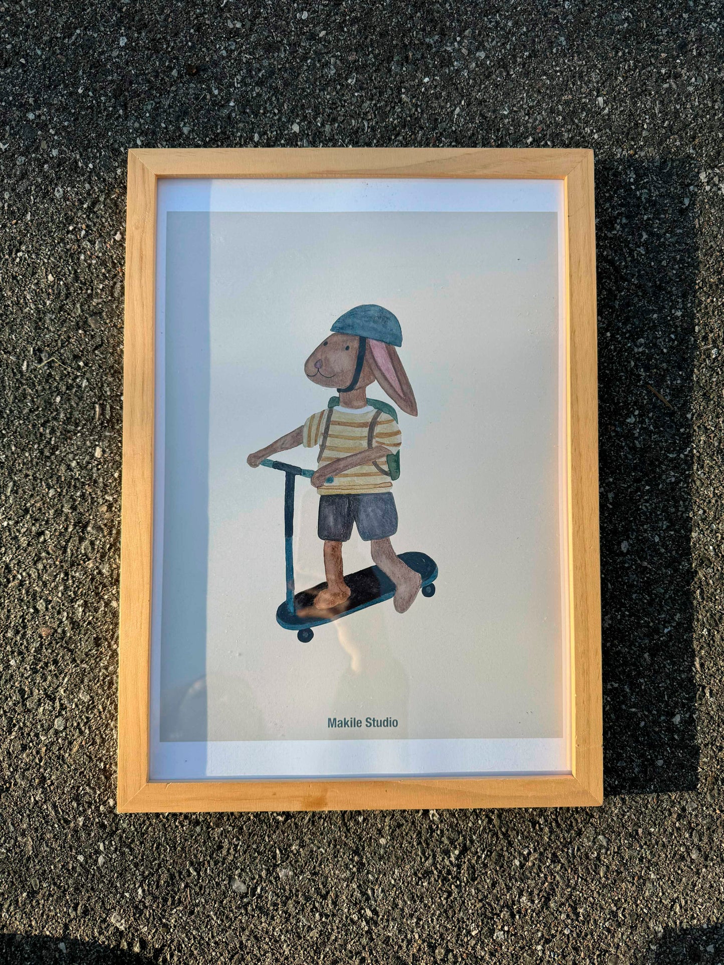 Jona på løbehjul (A3)