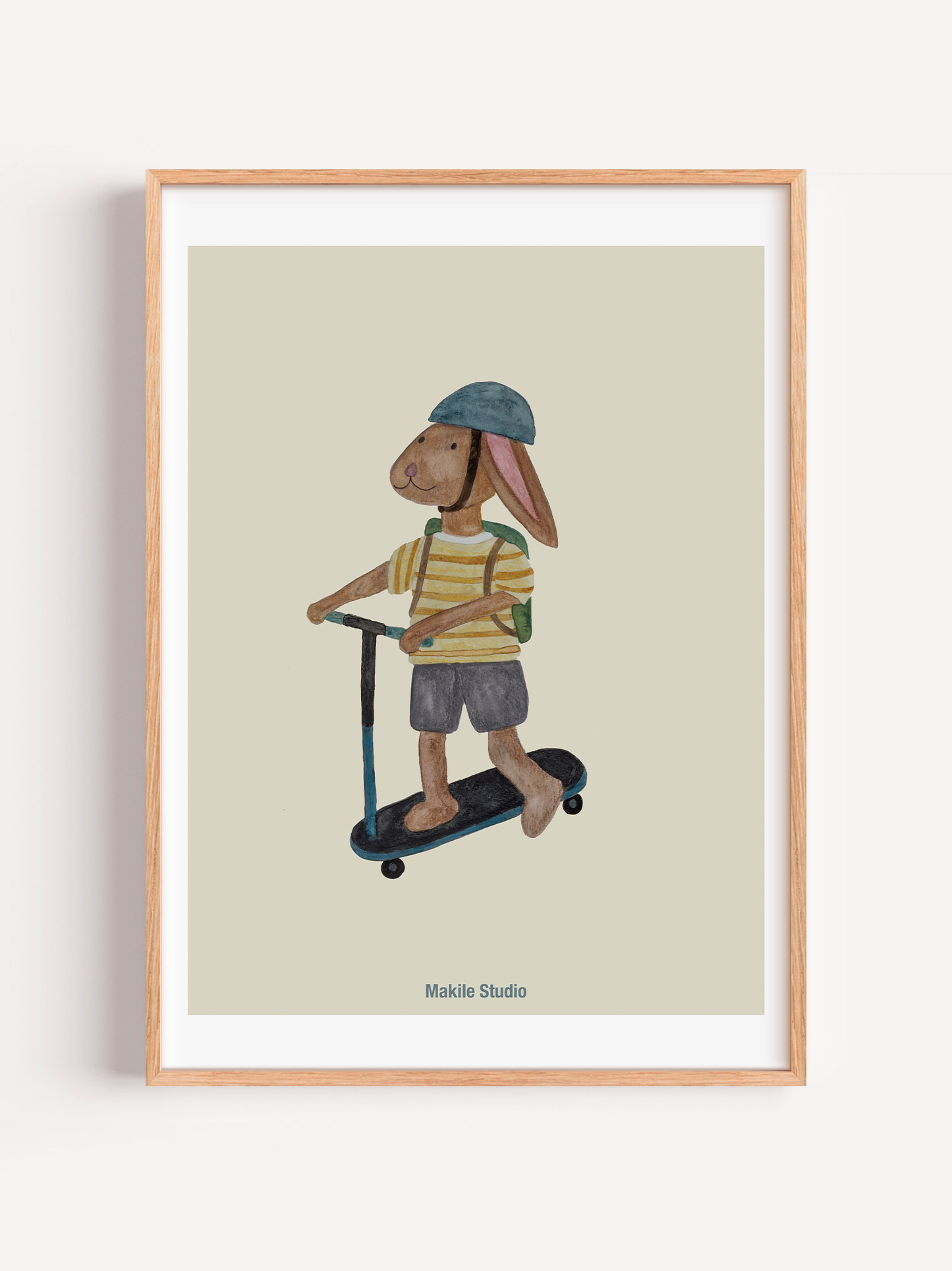 Jona på løbehjul (A3)